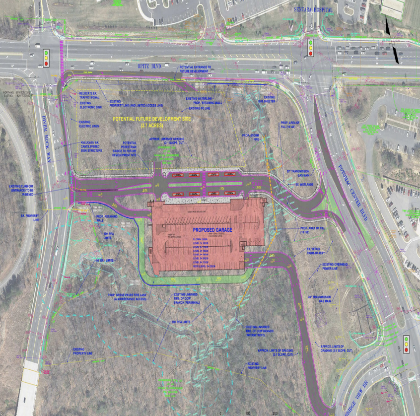 Photo_News_map.png commuter parking garage at Potomac Town Center